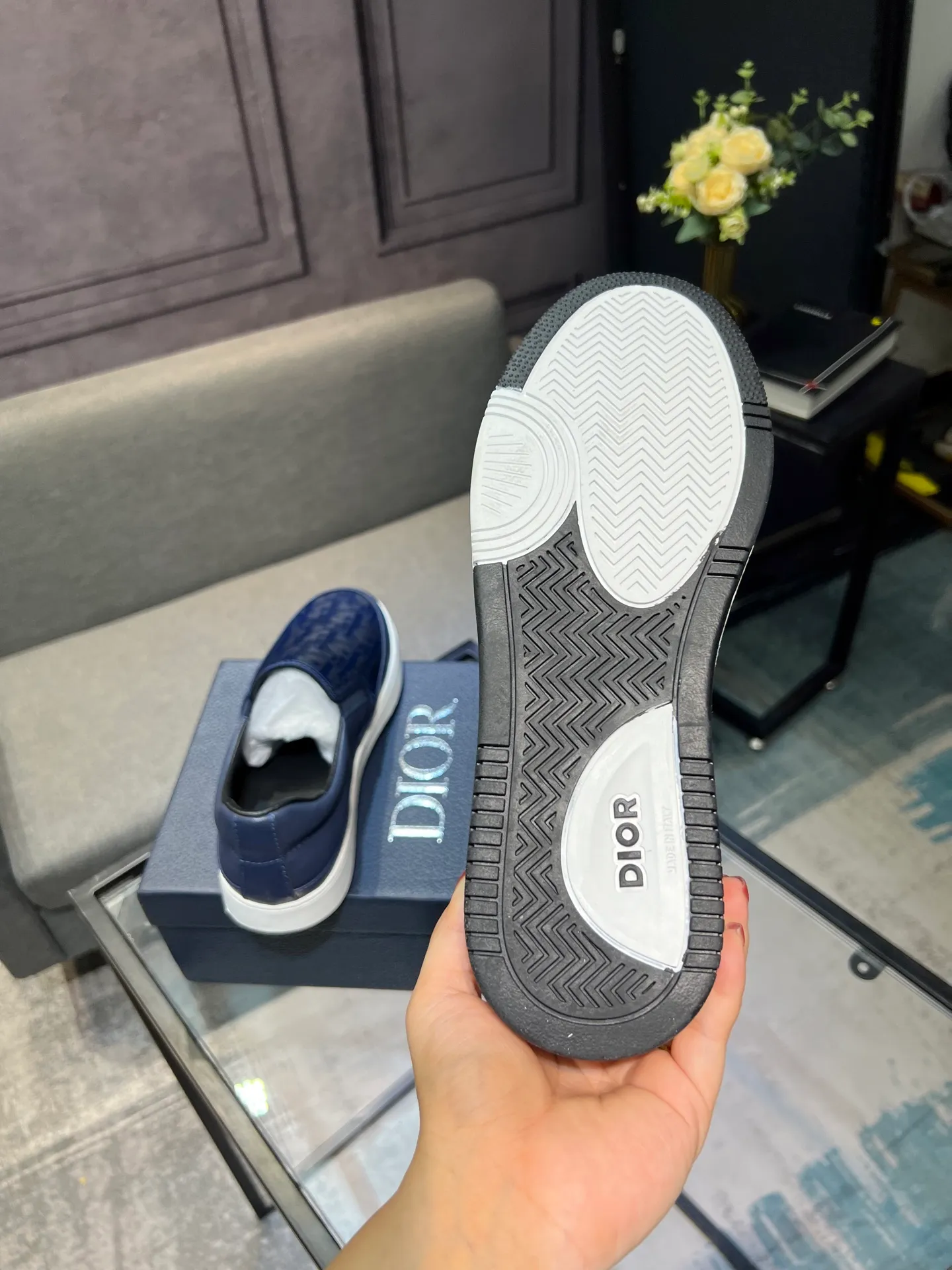 Men's shoes 💰420 [Dior] 🔝The latest masterpiece of high-end men's shoes brand: original special cloth fabric imported from Italy + cowhide + imported sheepskin lining 🔥Original toe-cap rubber outsole Soft and comfortable, making walking more convenient and comfortable! Size: 38-44 (45 can be customized)